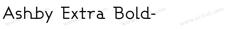 Ashby Extra Bold字体转换